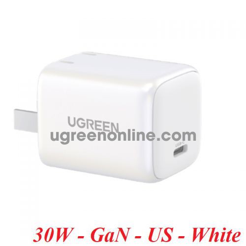 Ugreen 15329 30W USB type C PD3.0 QC4.0 GaN Nexode Fast Charger US White foldable cd319 10015329