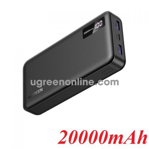 Ugreen 95424 20000Mah 2A1C 20W Pq Qc Two-Way With Lcd Fast Charging Power Bank PB312 10095424