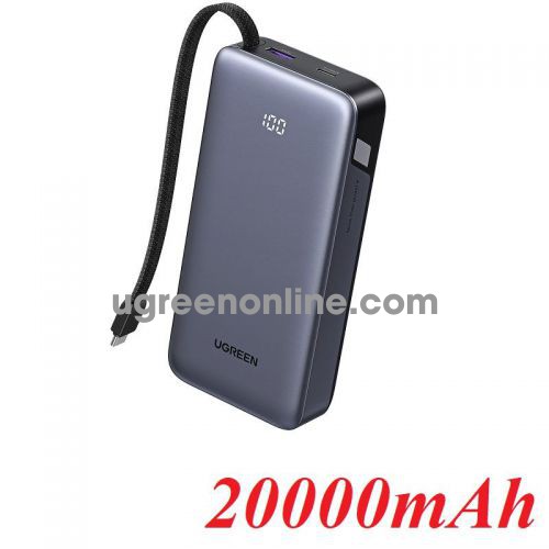 Ugreen 55988 20000mAh 2c1a 45W Power Bank with Built-in usb-c type c Cable 55988b PB536 10055988