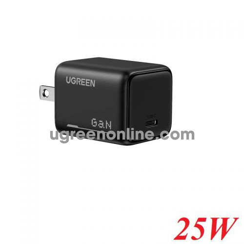 Ugreen 75957 25W with 60W cable USB-C GaN pd Fast Charger Built-in protection against over-voltag over heat and short circuits X517 10075957