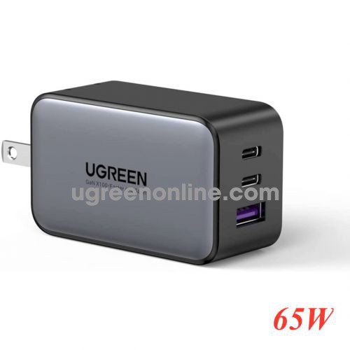 Ugreen 10334 65W US plug 2C 1A GaN Fast Charger CD244 10010334