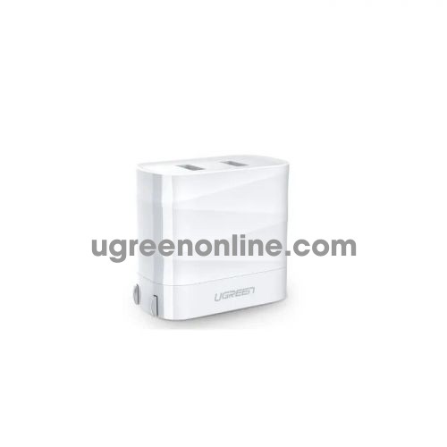 Ugreen 50955 Dual Usb 3.1A + 2.4A Charger Us White Sạc Nhanh Cd146 10050955