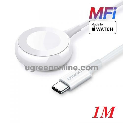 Ugreen 60708 1m apple watch usb type c white portable magnetic wireless charger CD177 10060708