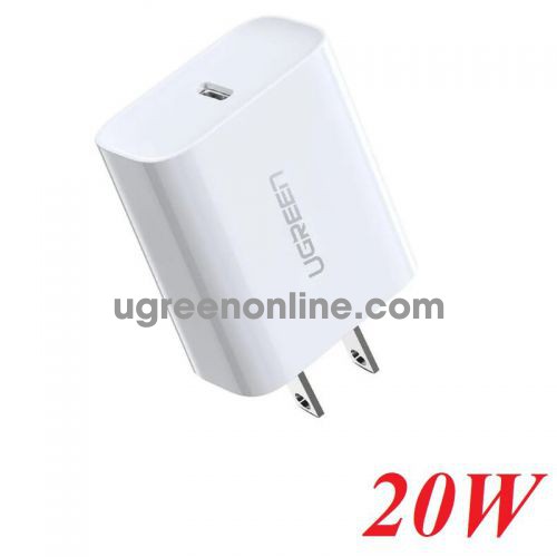 Ugreen 60449 20w usb type c quick pd 3.0 fast charge us standard white CD137 10060449