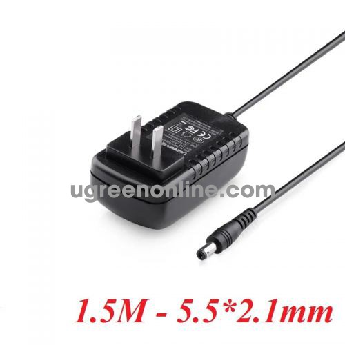 Ugreen 20359 12V2A 5.5*2.1mm Black AC To DC 5.5mm x 2.1mm Power Supply Adapter CD139 10020359