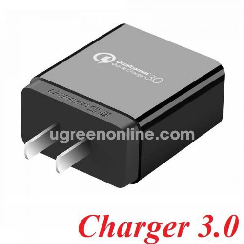 Ugreen 20908 Quick Charge 2.0/3.0 Usb Charger Qc 3.0 Đen Cd122 10020908