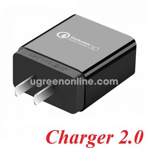 Ugreen 40407 Usb Charger Qc 3.0 With Fcp Đen Cd122 10040407