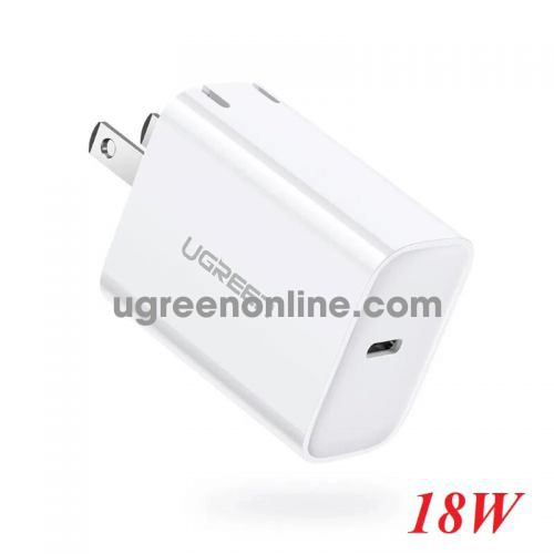 Ugreen 70226 White PD 20W Fast Charger Power Adapter Foldable US CD137 10070226