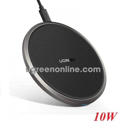 Ugreen 50517 Black Wireless Charger 10W QI Fast Charging Pad Mat with Anti-Slip Rubber CD176 10050517