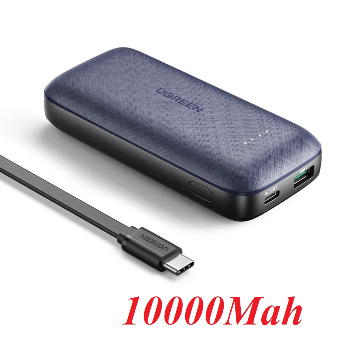 Ugreen 80749 10000mah 18w Blue Mini Power Bank Usb A Usb Type C Pb178 10080749 8144