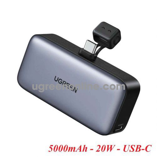 Ugreen 35338 5000mAh 20w max with lcd and Built-in USB-C cable Connector Power Bank PB503 10035338