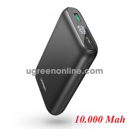 Ugreen 70399 Black Type C Power Bank with 18W PD Charging QC 3.0 Fast Charge 10.000Mah PB137 10070399