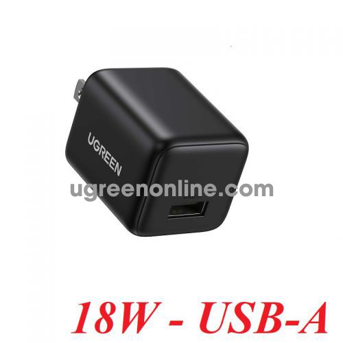 Ugreen 75953 18W 1A Usb A Gan Fast Charger Us Plug Compact Wall Charging Qc3 Designed For Fast Charging Of Various Usb-A Devices X518 10075953