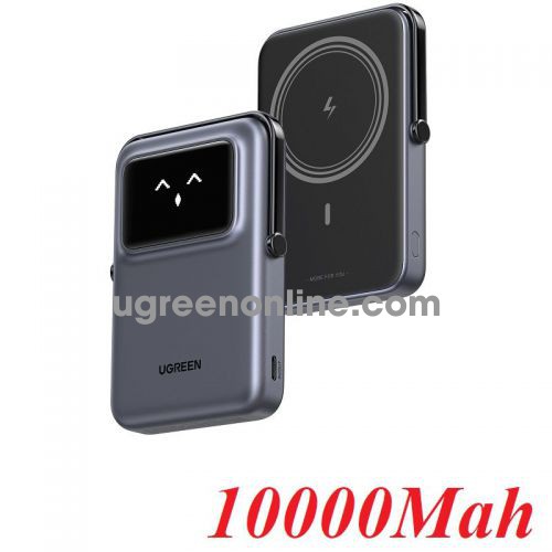 Ugreen 45327 10000Mah 20W 1C Max Qpai pro Uno Magnetic Wireless Power Bank Mobile Power Battery 10K Capacity 7.5W For Ios Black PB572 10045327