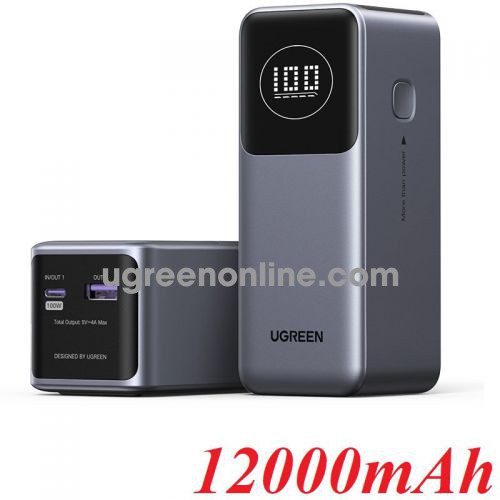 Ugreen 35526 12000mAh 100W 2c1a Fast Charging Power Bank multi Over charge protection Electromagnetic field 65w input max ug27947 35526B PB724 10035526