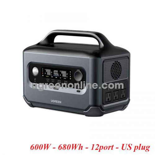 Ugreen 90997 600W Power Station with 680WhLFP battery US Plug PowerRoam Portable power bank black GS600 10090997