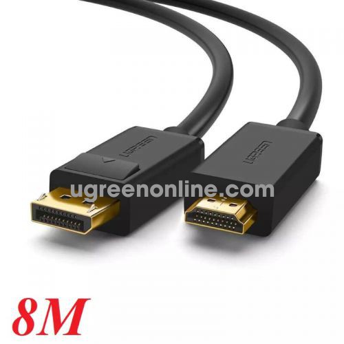 Ugreen 10205 8m DP male to HDMI male cable cáp DP101 10010205