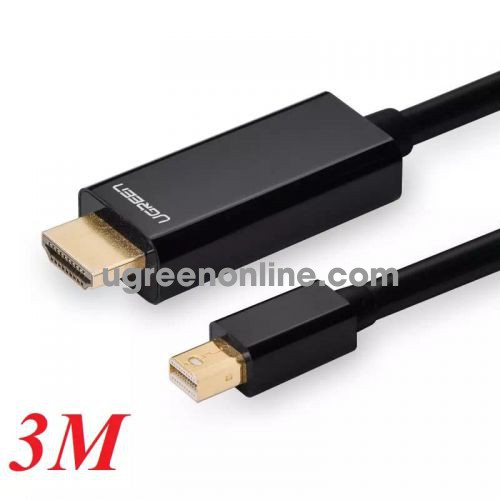 Ugreen 10436 3m mini dp male to hdmi cable cáp MD101 10010436