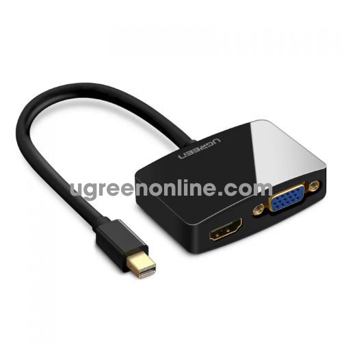 Ugreen 10439 mini dp male to VGA female+HDMI female converter đầu chuyển đổi cable cáp MD108 10010439