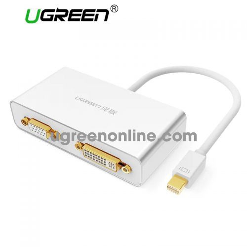 Ugreen 10440 3in1 Mini DisplayPort to HDMI&VGA&DVI converter đầu chuyển đổi màu đen MD109 10010440