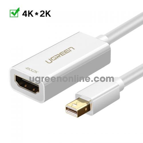 Ugreen 40361 25cm Mini dp to HDMI female converter đầu chuyển đổi cable cáp Support 4K*2K/30Hz MD112 10040361