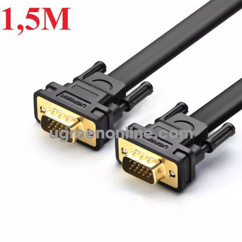 Ugreen 11665 Cáp VGA dẹt dài 1.5M Flat VGA Male to Male Cable 1.5M VG105 10011665