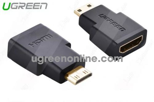 Ugreen 20101 4K Mini HDMI Male To HDMI Female Adapter Gold Connector Converter 20101 10020101