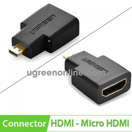 Ugreen 20106 4K Micro HDMI Male To HDMI Straight Female Adapter Gold 20106 10020106