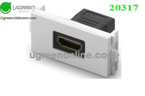 Ugreen 20317 Straight 48x24mm HDMI Wall Plate Socket Panel 86 Module MM113 10020317