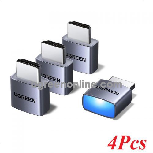 Ugreen 95994 4 pcs 4k60hz hdmi dummy plug 4k@60hz edid emulator virtual monitor for remote pc laptop headless adapter chuyên dùng để giả lập màn hình teamviewer parsec rustdesk vnc cm775 10095994