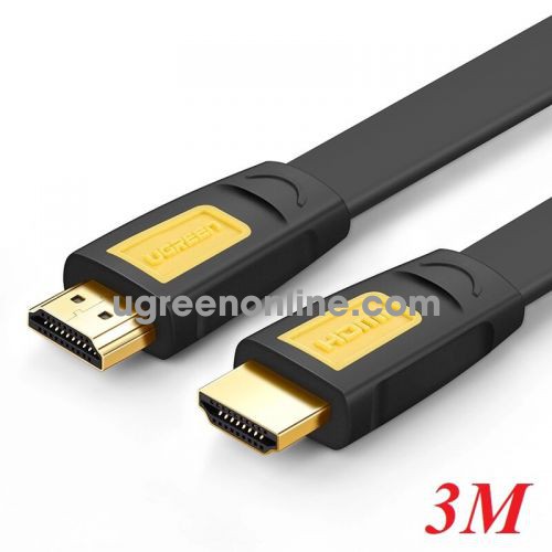 Ugreen 11186 3M Hdmi Flat Cable 1.4 Hd101 Full Copper 19+1 Hd101 10011186