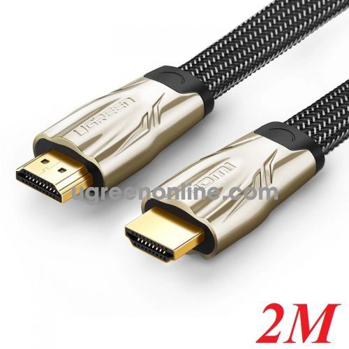 Ugreen 10252 2M Hdmi Flat Cable Hd102 Metal Connector Nylon Braid 1.4V Full Copper 19+1 Hd102 10010252