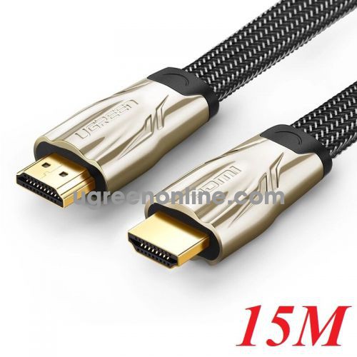 Ugreen 10258 15M Hdmi Flat Cable Hd102 Metal Connector Nylon Braid 1.4V Full Copper 19+1 Hd102 10010258