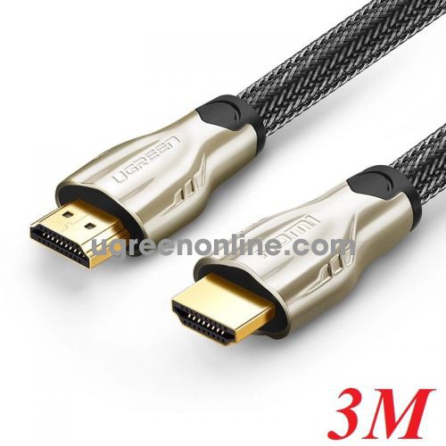 Ugreen 11192 3M Hdmi Cable Hd102 Metal Connector Nylon Braid 1.4V Full Copper 19+1 Hd102 10011192