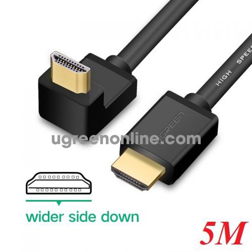 Ugreen 10123 5M Hdmi Right Angle Cable Hd103 1.4 Straight To Up Hd103 10010123