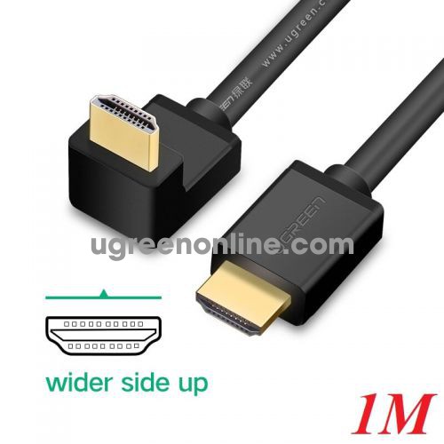 Ugreen 10172 1M Hdmi Right Angle Cable Hd103 1.4 Straight To Down Hd103 10010172