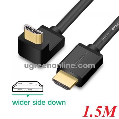 Ugreen 11108 1.5M Hdmi Right Angle Cable Hd103 1.4 Straight To Up Hd103 10011108