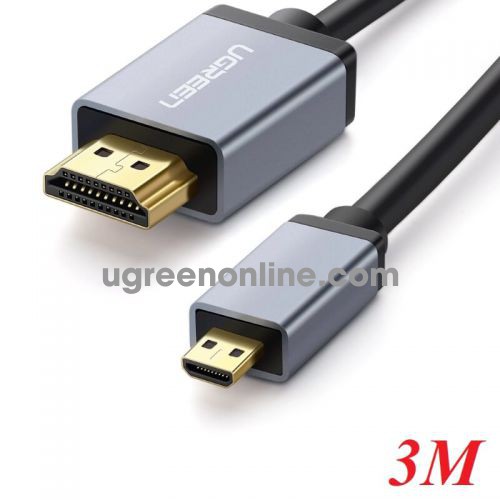 Ugreen 10143 3M Micro Hdmi To Hdmi Cable 1.4 Hd109 Full Copper 19+1 Aluminum Hd109 10010143