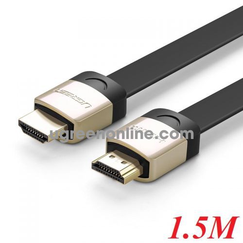 Ugreen 10260 1.5M Hdmi Flat Cable Hd123 Metal Connectors 1.4 Full Copper 19+1 Hd123 10010260