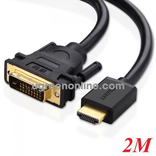 Ugreen 50348 2M Hdmi To Dvi Cable With Braid Hd133 10050348