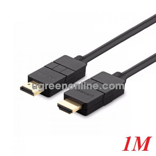 Ugreen 10125 1M ĐầU Xoay 180 Độ CáP Hdmi Cable 180 Degrees Đen HD105 10010125