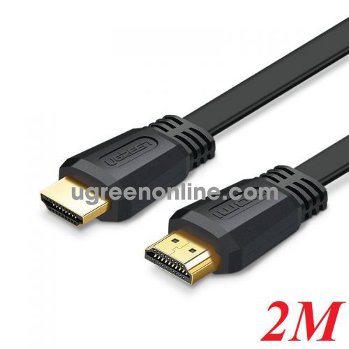 Ugreen 70159 2m hdmi 2.0 flat cable black ed015 10070159