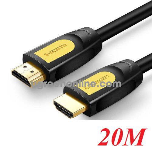 Ugreen 60357 20M 4K30HZ HDMI 1.4 Male to Male Round Cable Yellow - Black HD101 10060357