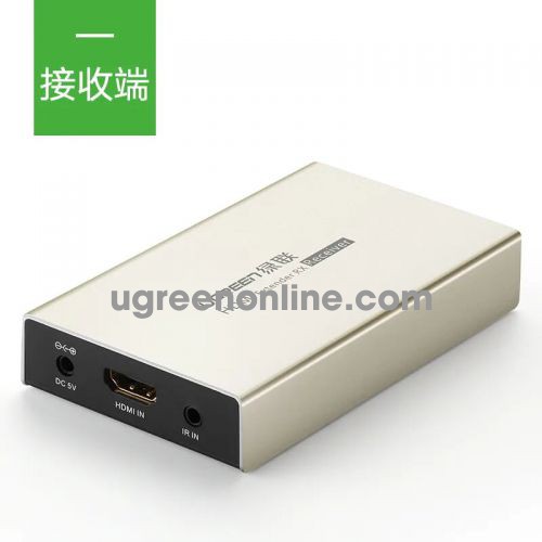 Ugreen 40283 Hdmi Single Extender Receiver 120M By Cat5E 6 With Ir Control HợP Kim KẽM Mm116 10040283