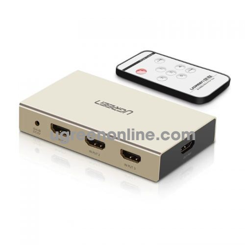 Ugreen 40369 Hdmi 3*1 Switch With 3.5Mm + Spdif Zinc Alloy Mm128 10040369