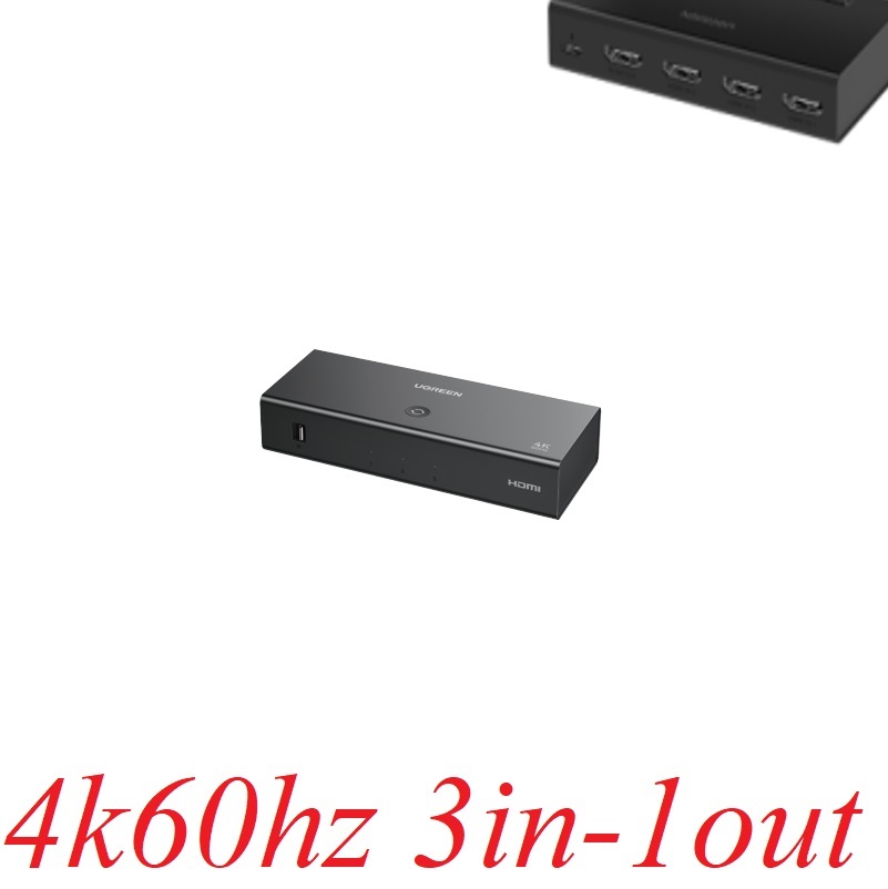 Ugreen 90800 4k 60hz 3 in 1 out HDMI 2.0 switcher with 1m usb type c ...