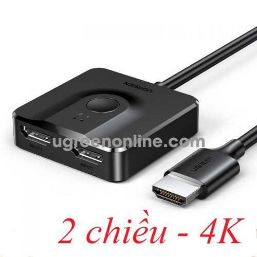 Ugreen 70607 4K 30Hz 2 Way Hdmi Bidirectional Switch Splitter with Cable CM311 10070607