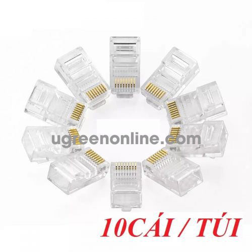 Ugreen 20329 Rj45 Network Crystal Head 10Pcs/Bag Nw110 10020329