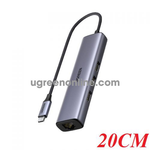 Ugreen 20920 gigabits USB type C to 3×USB 3.0 + RJ45 10/100/1000Mbps CM475 10020920