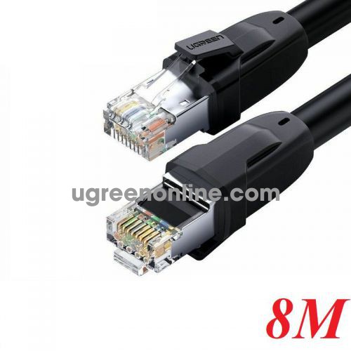 Ugreen 70651 8m CAT8 stp 40Gbps Pure Copper Ethernet Cable Black NW121 10070651